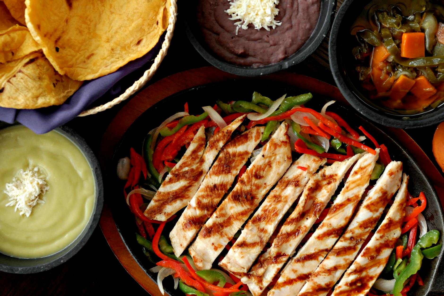 baked chicken fajita bowl idea
