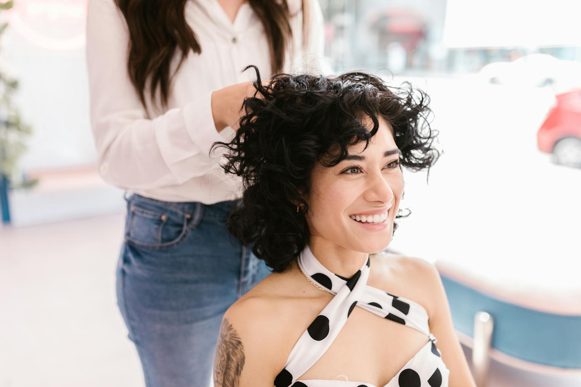 sculpted curly bob idea